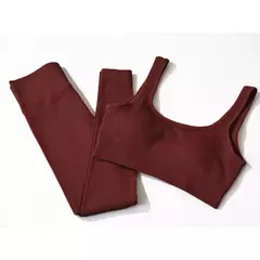 Conjunto de esporte sem costura feminino 2 de duas peças - loja online