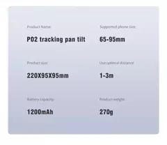 Tripé sem fio Selfie Stick para transmissão ao vivo, rastreamento facial inteligente, luz de preenchimento removível, suporte do telefone, estabilizador - comprar online