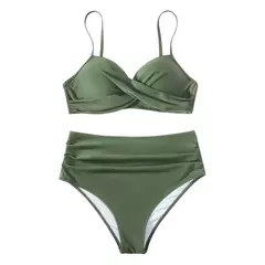 Biquíni feminino sexy com estampa de folhas, roupa de banho - Smartshopstores Boutique