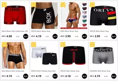 Roupa Interior Sexy Masculina, Boxer Algodão Macio, Cuecas Masculinas na internet