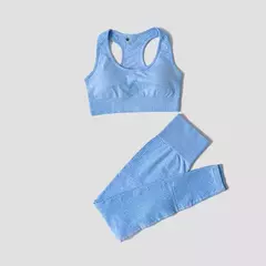 Conjunto de roupas femininas para prática esportiva, kit sem costura para ioga