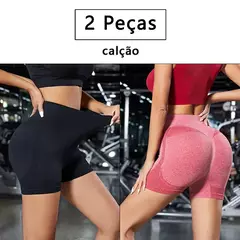 2 Peças, Calças Femininas de Ioga Com Controle de Barriga E Bumbum, Cintura Alta na internet