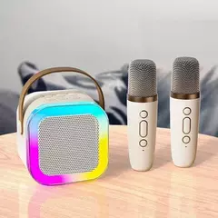 K12 Máquina de Karaokê Portátil Bluetooth 5.3 PA Sistema de Altifalantes, 1-2 microfone sem fio na internet
