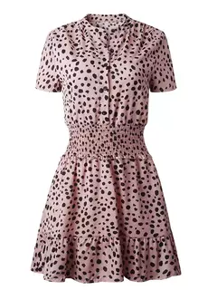 Imagem do Vestido feminino de oncinha com babado, casual