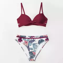 Biquíni floral feminino sexy tanga duas peças - Smartshopstores Boutique
