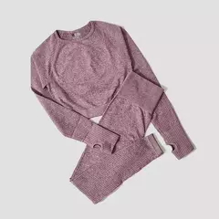 Conjunto de roupas femininas para prática esportiva, kit sem costura para ioga