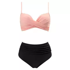 Biquíni feminino sexy com estampa de folhas, roupa de banho na internet