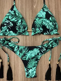 Conjunto de biquíni push up, traje de banho sexy na internet