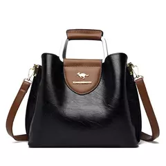 Bolsas de luxo de couro macio bolsas femininas designer 3 camadas ombro crossbody - Smartshopstores Boutique