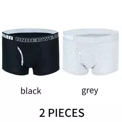 Cueca Boxer de Algodão Masculino, Alta Qualidade, 2Pcs - Smartshopstores Boutique