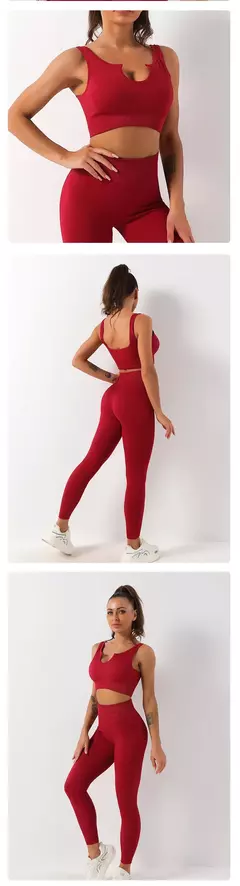 Conjunto de esporte sem costura feminino 2 de duas peças - comprar online