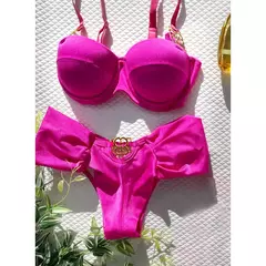 Biquíni feminino sexy com estampa de folhas, roupa de banho - comprar online