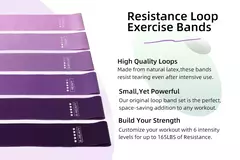 Imagem do 6 níveis diferentes de faixas de resistência pilates esporte de borracha