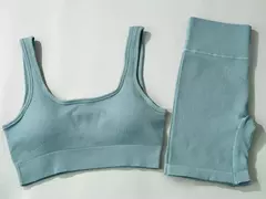 Conjunto de esporte sem costura feminino 2 de duas peças na internet