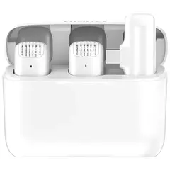 Ulanzi j12 microfone de lapela sem fio, conjunto de microfones de lapela, gravação de vídeo curta, mini microfone para iphone, android, transmissão ao vivo na internet