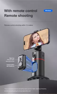 Tripé sem fio Selfie Stick para transmissão ao vivo, rastreamento facial inteligente, luz de preenchimento removível, suporte do telefone, estabilizador - comprar online