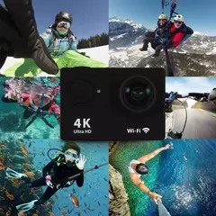 Câmera de Ação Ultra HD, Capacete Impermeável, Gravação de Vídeo, Câmera Esportiva, WiFi, 2,0", 170 D, 720 P, 30fps - Smartshopstores Boutique