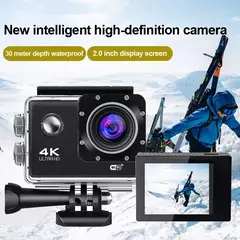 Câmera de Ação Ultra HD, Capacete Impermeável, Gravação de Vídeo, Câmera Esportiva, WiFi, 2,0", 170 D, 720 P, 30fps - loja online