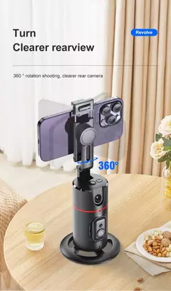 Tripé sem fio Selfie Stick para transmissão ao vivo, rastreamento facial inteligente, luz de preenchimento removível, suporte do telefone, estabilizador