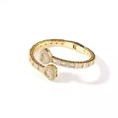 Baguette coração manguito pulseira micro palhado bling cúbico 6mm - Smartshopstores Boutique