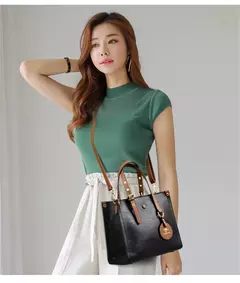 Bolsas de luxo de couro macio bolsas femininas designer 3 camadas ombro crossbody - loja online
