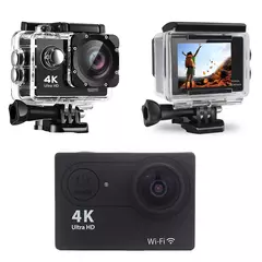 Imagem do Câmera de Ação Ultra HD, Capacete Impermeável, Gravação de Vídeo, Câmera Esportiva, WiFi, 2,0", 170 D, 720 P, 30fps