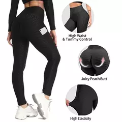 Imagem do Leggings Texturizado Scrunch Butt das mulheres, Sexy Booty Leggings, Leggins Esp