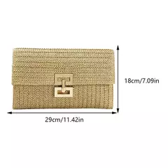 Elegante bolsa de tecido, bolsa casual praia, alça superior, grande capacidade - Smartshopstores Boutique