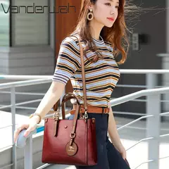 Bolsa de couro vintage para mulheres 3 camadas, bolsa casual para senhoras, bols - comprar online