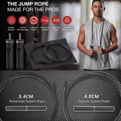Pular cordas com rolamentos de esferas, corda de salto rápido, Crossfit