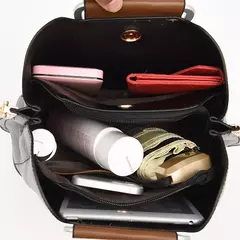 Bolsas de luxo de couro macio bolsas femininas designer 3 camadas ombro crossbody - Smartshopstores Boutique