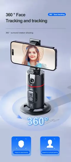 Tripé sem fio Selfie Stick para transmissão ao vivo, rastreamento facial inteligente, luz de preenchimento removível, suporte do telefone, estabilizador - loja online