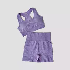 Conjunto de roupas femininas para prática esportiva, kit sem costura para ioga - loja online