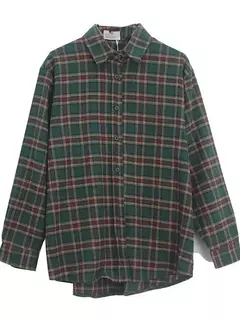 Camisa Xadrez Oversized Feminina, Moda Coreana