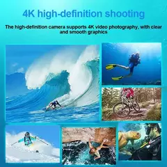 Câmera de Ação Ultra HD, Capacete Impermeável, Gravação de Vídeo, Câmera Esportiva, WiFi, 2,0", 170 D, 720 P, 30fps na internet