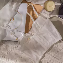 Conjunto Lingerie Francesa Feminina, Roupa Interior Sexy, Renda Bordada - comprar online