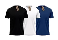 Kit 3 camiseta masculina gola redondos TAM. P-GG na internet