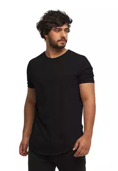 CAMISETA LONGLINE MASCULINO OVERSIZE CAMISA MANGÁ CURTA
