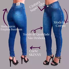 Kit 2 Calças Jeans Feminina com Lycra Cintura Alta Empina BUMBUM - loja online