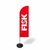 Windbanner Fisk em Tecido Oxford com Haste e Base - 3 metros - formato Vela
