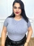 Cropped manga Curta - Planet Plus | Moda Feminina Plus Size