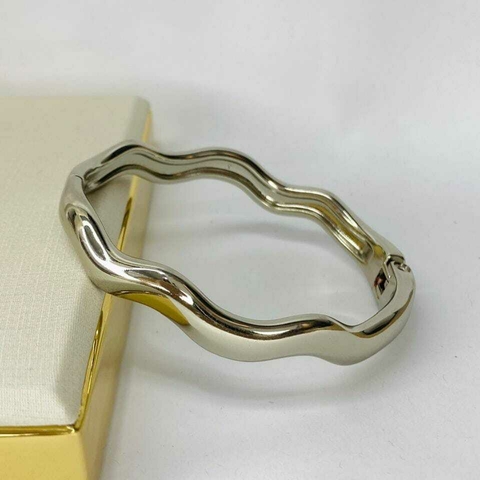 Bracelete Prata Ondulado BC11