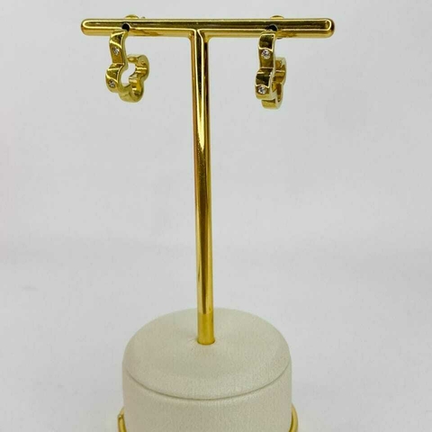 Argola Trevo Cravejado BR28