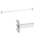 Kit 06 Gancheiras Simples Branca 30cm e Porta Gancheira 0,90cm Amapá - comprar online