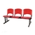 Kit 05 Cadeiras Longarinas PLÁSTICAS 03 Lugares – Cor Vermelho – REALPLAST – 33043 - comprar online