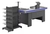 Expositor Checkstand Com Checkout 1,50m Preto Perfil Azul