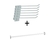 Kit 06 Gancheiras Simples Branca 30cm e Porta Gancheira 0,90cm Amapá