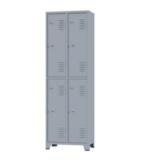Roupeiro de Aço c/ 04 Portas Grandes – 1,96×0,63×0,36m – CZ/CZ – AMAPA – 10124