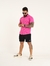 Camisa de Botão Slim no Tricô Texturizado com Elastano Rosa Flamingo - loja online
