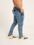 Calça Jeans Slim com Bolso Embutido Marmorizada - loja online